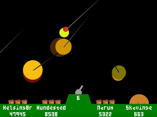 Menu image of Missile Command (working title)