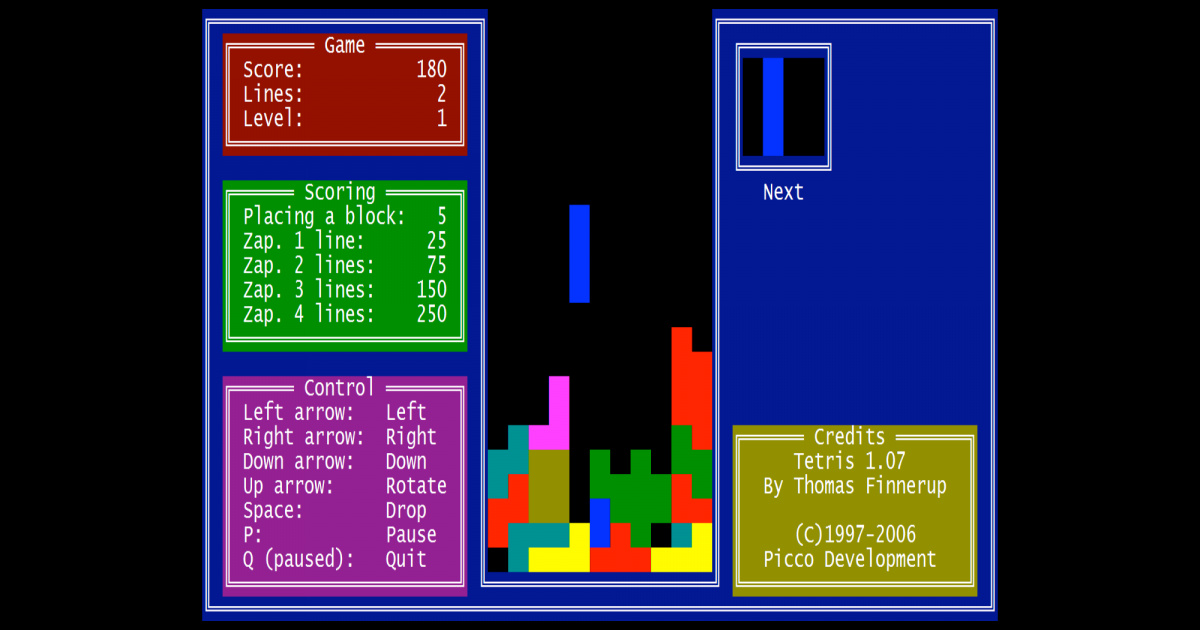 Tetris - Software - Picco Development